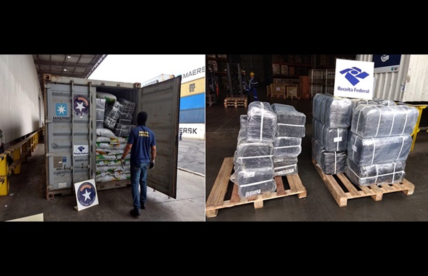Operation “Sports bag-2” seizure in Brazil (Photograph: Courtesy Receita Federal do Brasil)